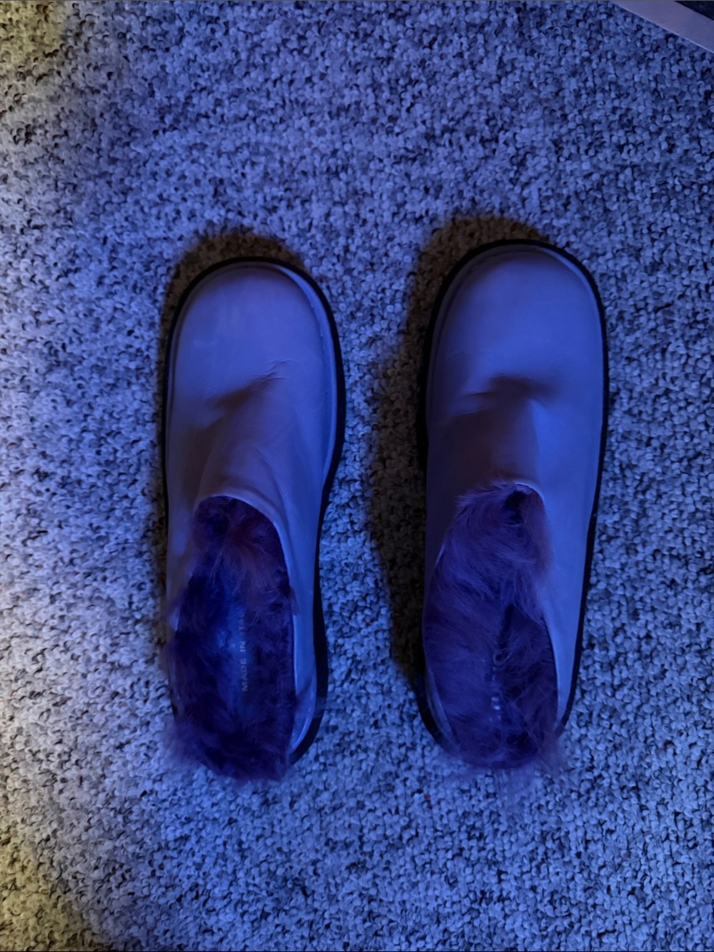 Italian leather slides